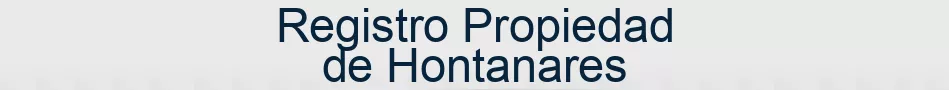 Registro Propiedad de Hontanares