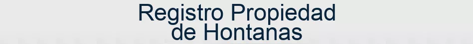 Registro Propiedad de Hontanas