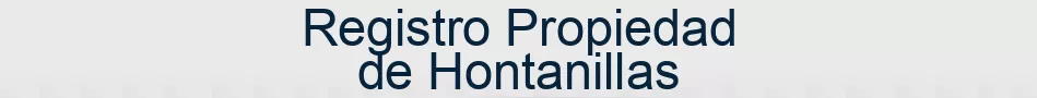 Registro Propiedad de Hontanillas