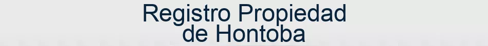 Registro Propiedad de Hontoba