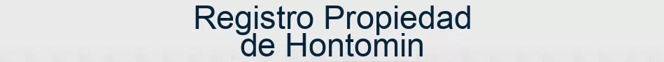 Registro Propiedad de Hontomin