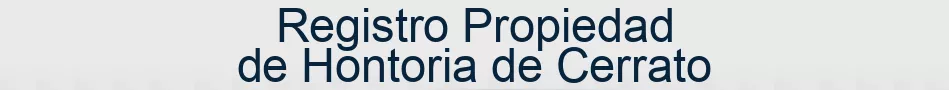 Registro Propiedad de Hontoria de Cerrato