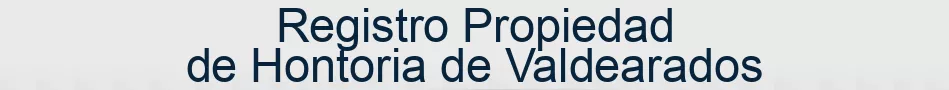 Registro Propiedad de Hontoria de Valdearados