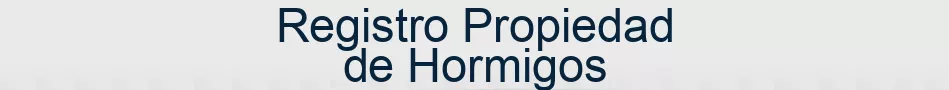 Registro Propiedad de Hormigos