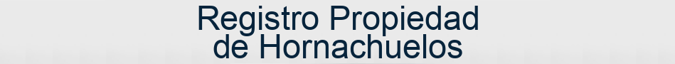 Registro Propiedad de Hornachuelos