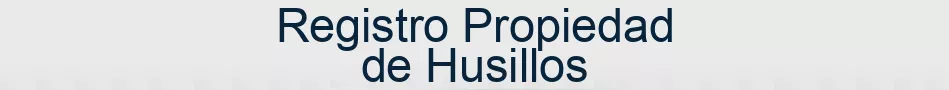 Registro Propiedad de Husillos
