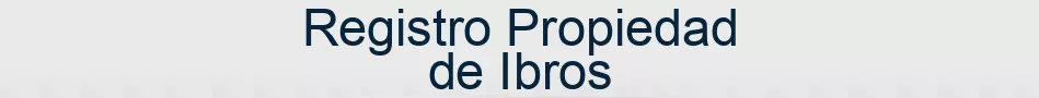 Registro Propiedad de Ibros