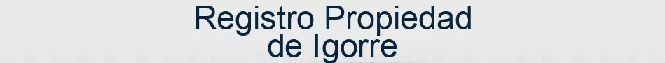 Registro Propiedad de Igorre