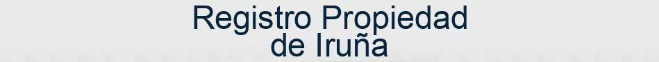 Registro Propiedad de Iruña