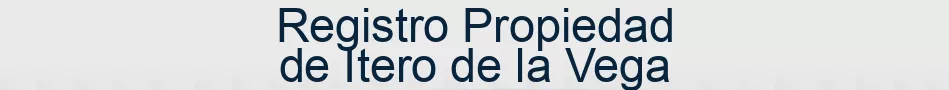 Registro Propiedad de Itero de la Vega