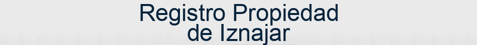 Registro Propiedad de Iznajar