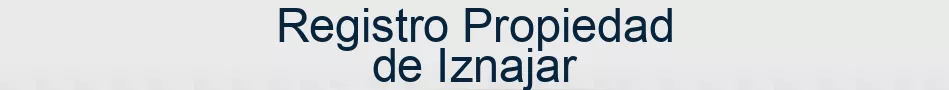 Registro Propiedad de Iznajar