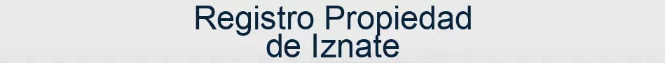 Registro Propiedad de Iznate