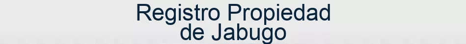 Registro Propiedad de Jabugo