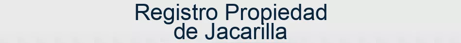 Registro Propiedad de Jacarilla