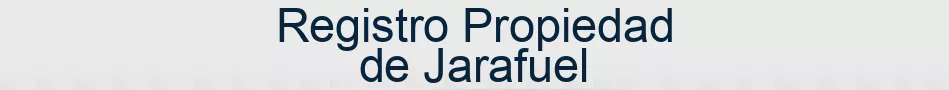 Registro Propiedad de Jarafuel