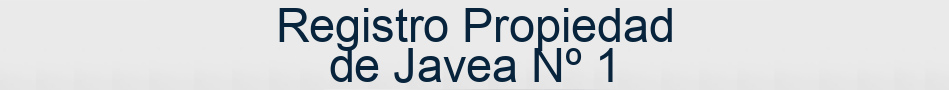 Registro Propiedad de Javea Nº 1