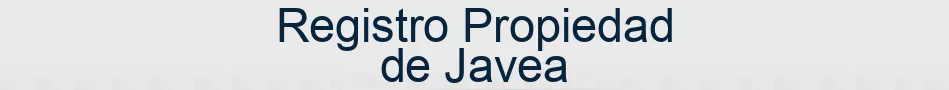 Registro Propiedad de Javea