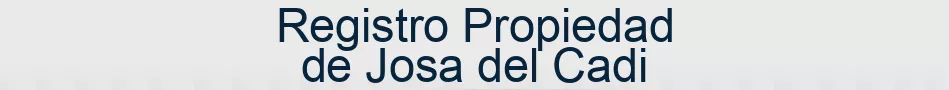 Registro Propiedad de Josa del Cadi