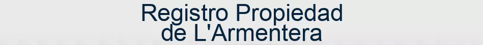 Registro Propiedad de L'Armentera