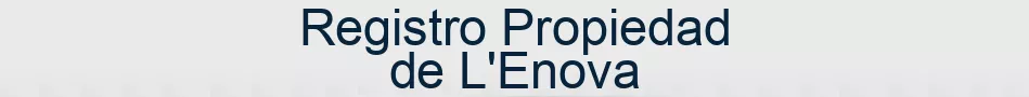 Registro Propiedad de L'Enova