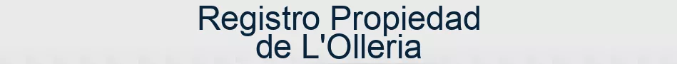 Registro Propiedad de L'Olleria