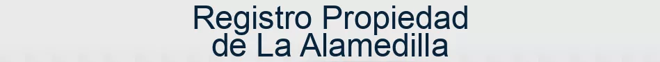 Registro Propiedad de La Alamedilla