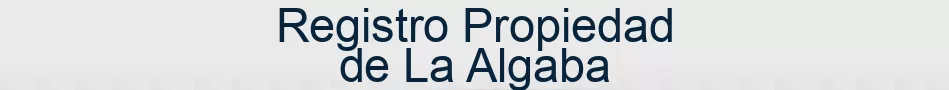 Registro Propiedad de La Algaba