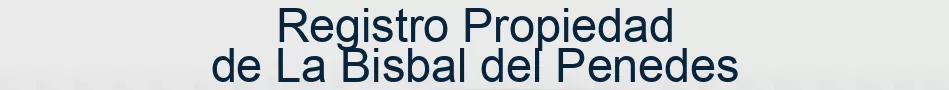 Registro Propiedad de La Bisbal del Penedes