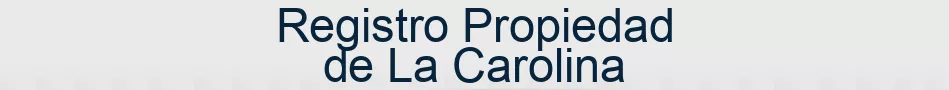 Registro Propiedad de La Carolina
