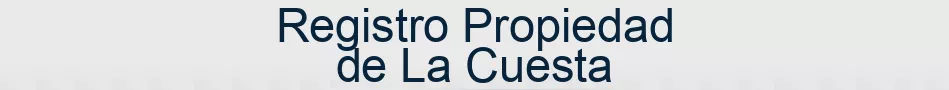 Registro Propiedad de La Cuesta