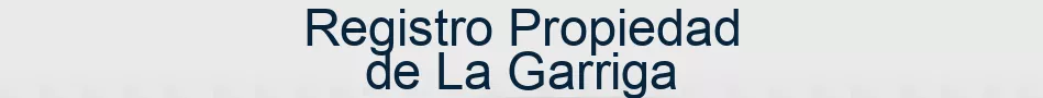 Registro Propiedad de La Garriga
