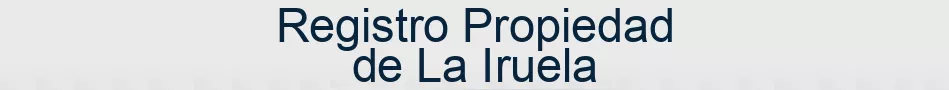 Registro Propiedad de La Iruela