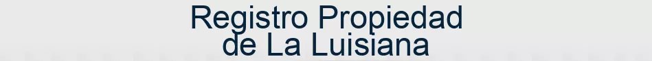 Registro Propiedad de La Luisiana