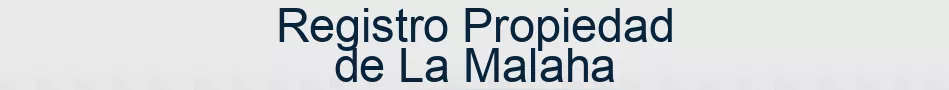 Registro Propiedad de La Malaha