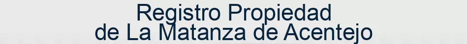 Registro Propiedad de La Matanza de Acentejo