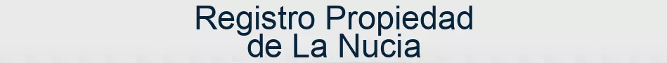 Registro Propiedad de La Nucia