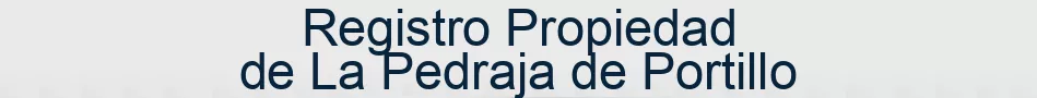 Registro Propiedad de La Pedraja de Portillo