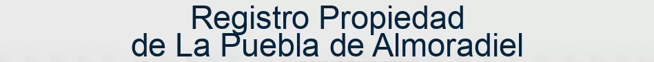 Registro Propiedad de La Puebla de Almoradiel
