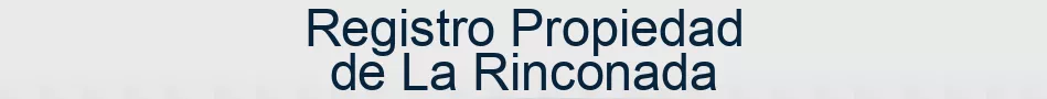 Registro Propiedad de La Rinconada