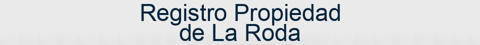 Registro Propiedad de La Roda