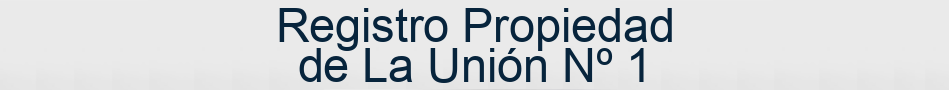 Registro Propiedad de La Unión Nº 1