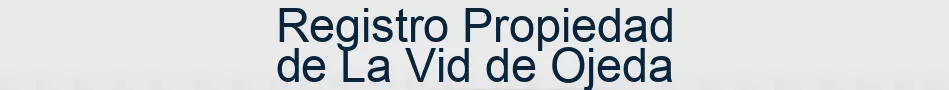 Registro Propiedad de La Vid de Ojeda