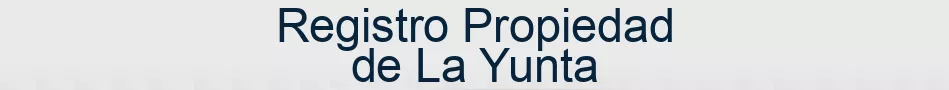Registro Propiedad de La Yunta