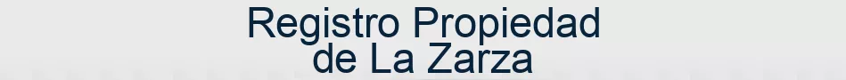 Registro Propiedad de La Zarza