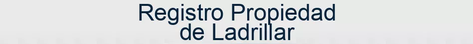 Registro Propiedad de Ladrillar