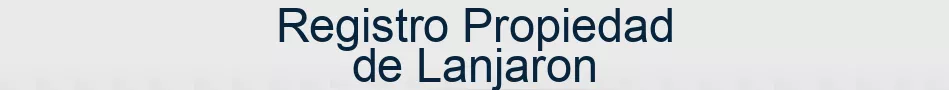 Registro Propiedad de Lanjaron