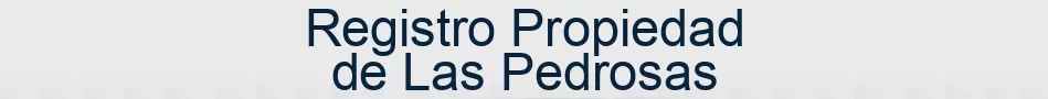 Registro Propiedad de Las Pedrosas