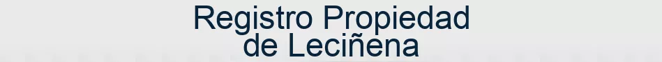 Registro Propiedad de Leciñena