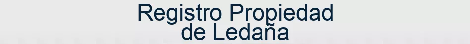 Registro Propiedad de Ledaña